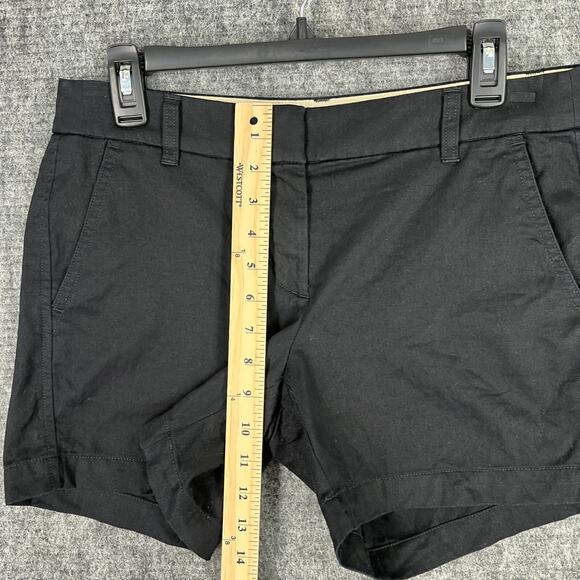 J Crew Womens Classic Chino Shorts 4 Black Cotton Slant Pockets‎ Zip Close - Picture 10 of 11